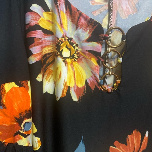 🚚 Ellen Weaver Vibrant Floral Long Sleeve Dress 1X - Picture 5 of 5